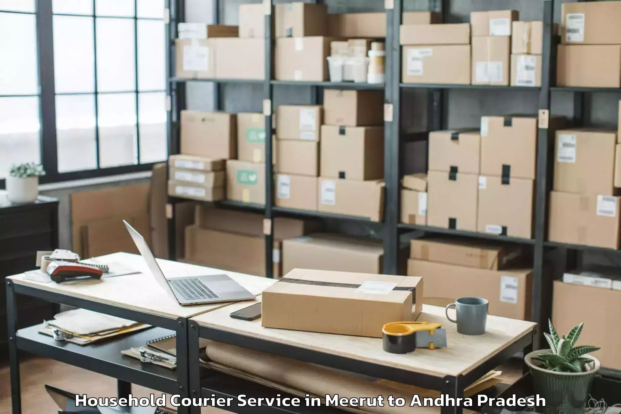 Easy Meerut to Pamidimukkala Household Courier Booking